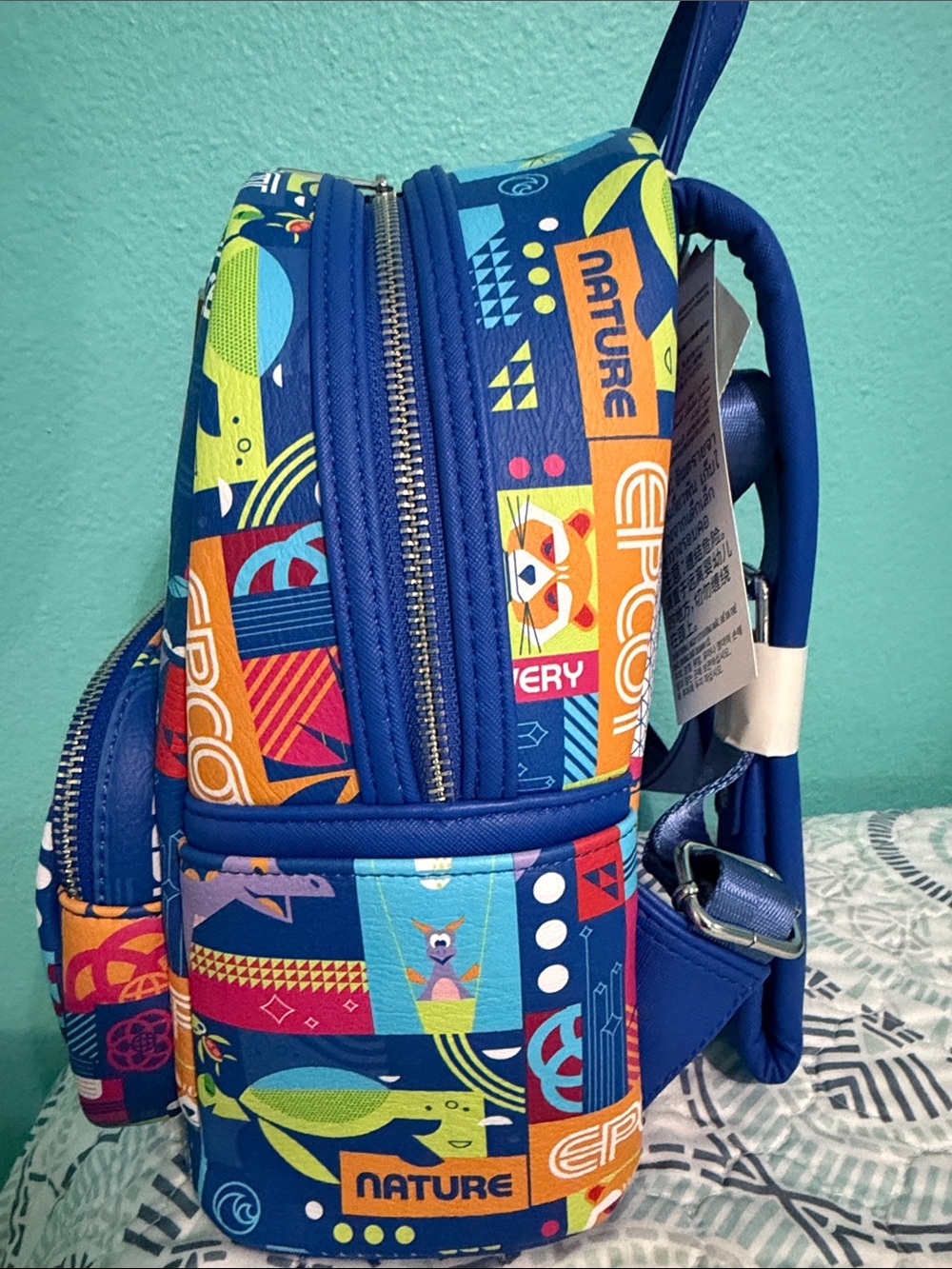 Loungefly Disney Parks Exclusive EPCOT Figment Backpack Nemo Squirt Groot NWT - Picture 3 of 5
